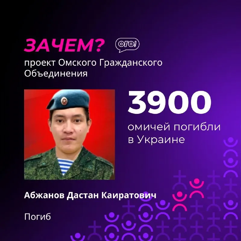 Мониторинговая служба обновила поимённый перечень погибших из Омской области: в нём теперь 3 909 человек, в свежем обновлении добавлены 58 фамилий.