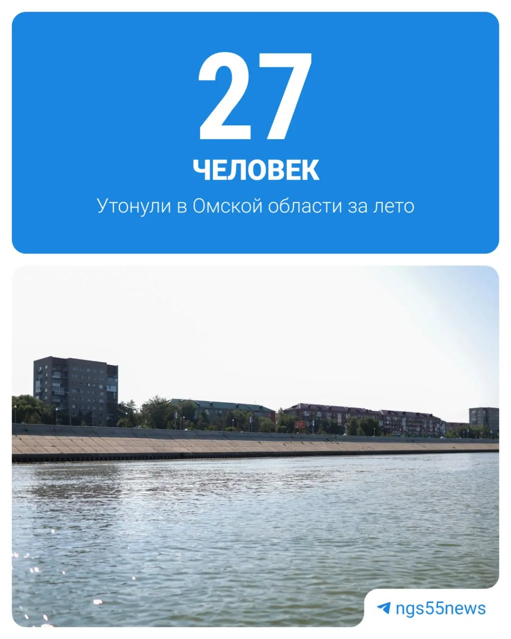 Летний период принёс многочисленные гибели на водоёмах региона, чаще всего на Иртыше; основная причина — купание в необорудованных местах.