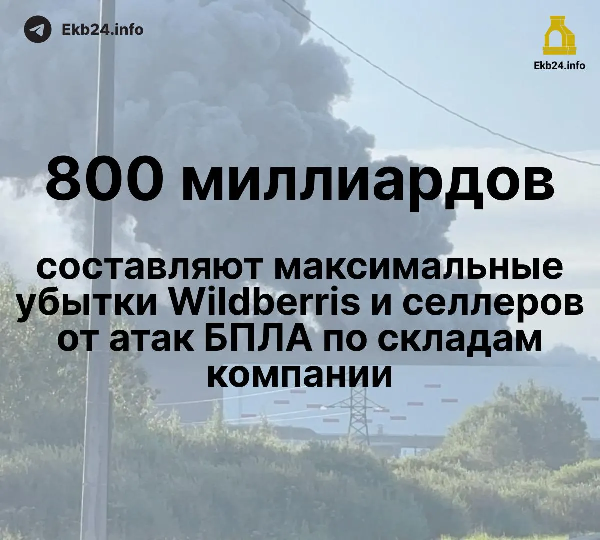 Дроны атаковали инфраструктуру Wildberries, нанося огромные потери рынку: ущерб оценивается в 600–800 млрд рублей, часть товаров уничтожена, выплаты пока не поступали.